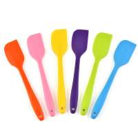 Silicone Spatula 20.8cm Scraper Spoon Heat Resistant Non-Stick Rubber With Solid Stainless Steel Kitchen Baking Gadget