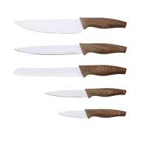 Non-Stick Ceramic Paint Plating Sofe Handle Stainless Steel Knife Set