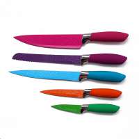 High Quality Colorful Painting Stainless Steel Knife Set for Kitchen