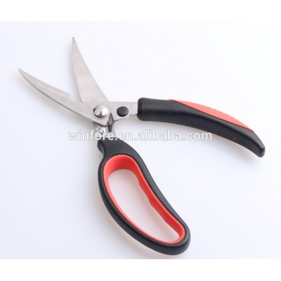 High quality Stainless Steel with rubber handle Kitchen bone scissors