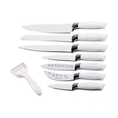 High Quality Plastic Handle Knife 8 Pcs Non-Stick Cheese Knives Set