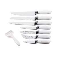 High Quality Plastic Handle Knife 8 Pcs Non-Stick Cheese Knives Set